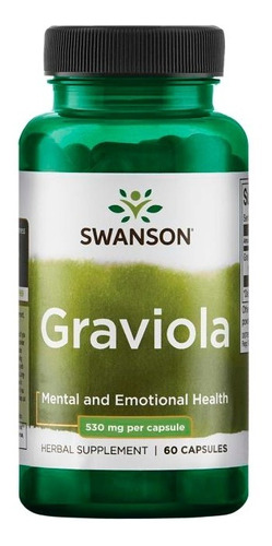 Graviola 530mg 60caps, Swanson Usa, Salud Mental Y Emocional