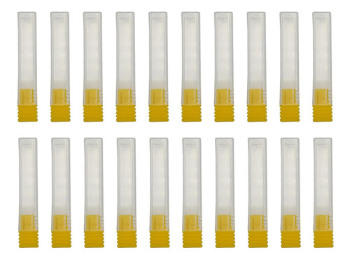 Gj: Estuche Para 20 Brocas De Manicura, Contenedor Amarillo