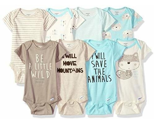 Pack De 8 Bodysuits De Manga Corta Para Bebés Unisex Gerber