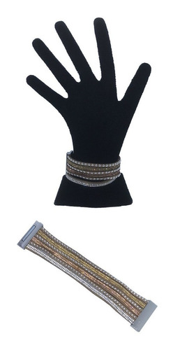 Pulseras Imantadas Con Strass Y Tachas Ec 2180