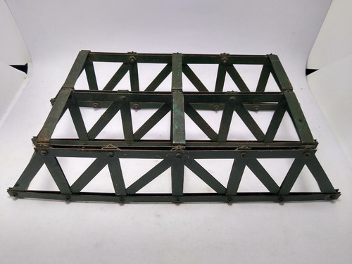 Imagen 5 de 9 de Nico Puente Doble 29cm Metal. Armado. Meccano? H0 (cpv 21)