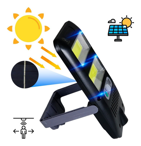 Lampara Led Solar Recargable Sensor Movimiento 40 Luces Cob