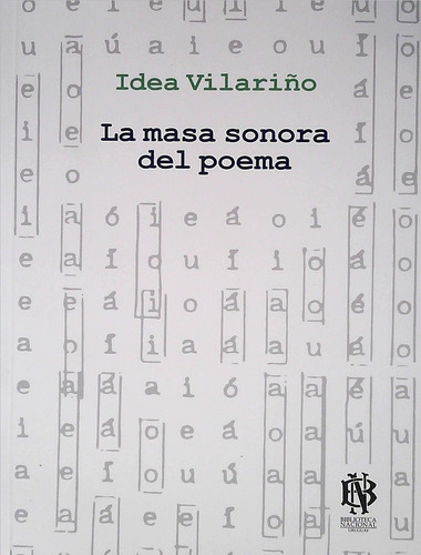 La Masa Sonora Del Poema, De Idea Vilariño. Editorial Biblioteca Nacional, Tapa Blanda En Español