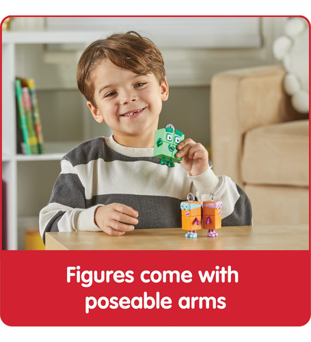 Conjunto De Bonecos De Ação Hand2mind Numberblock Four W/ Te