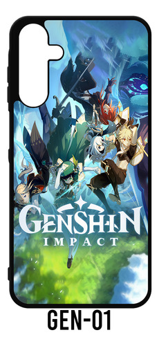 Funda Genshin Impact Compatible Con Xiaomi Case Tpu Negro Redmi Note 11 Pro 5g