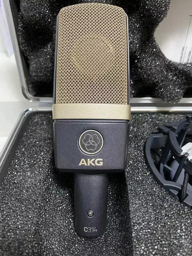 Microfone Akg C314 Condensador Multi-pattern Zerado Preto/cinza