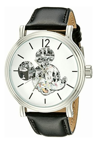 Disney W002323 Mickey Mouse Reloj Negro Con Movimiento De