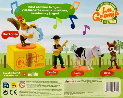 La Granja De Zenon Audiolibro Con Figuras Y 4 Libros