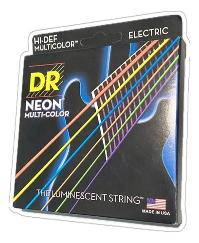 Dr Neon Cuerdas Luminiscentes Multicolor Guitarra Electrica