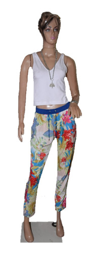 Scombro Pantalon Con Estampado Floreado Mod Anabel