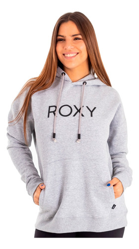 Buzo Canguro Roxy Logo Hoodie Urbano Mujer