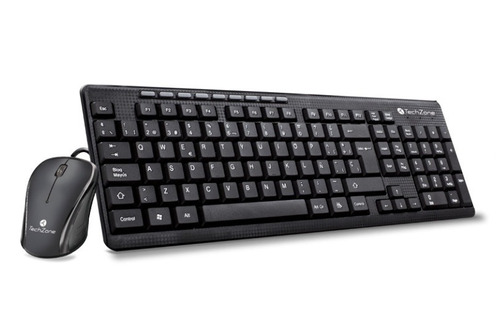 Kit Teclado Mouse Alambrico Multimedia Usb Techzone