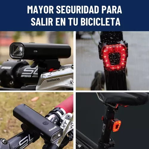 Luz Bicicleta Set Delantera Trasera Usb Maxwell Impermeable MAXWELL