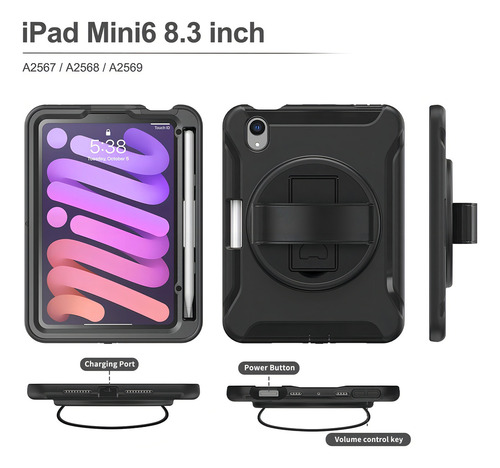 Funda Para iPad Mini 6 Oribox Reforzada Con Soporte