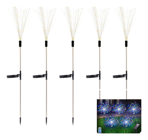 B Luces Led Solares De Fuegos Artificiales Para Exteriores