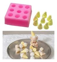 Comprar Molde Silicona 9 Mini Cono Conito Cucurucho Fondan Porcelana