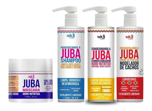 Kit Encaracolando Juba Shampoo Condicionador E Mascara 500g