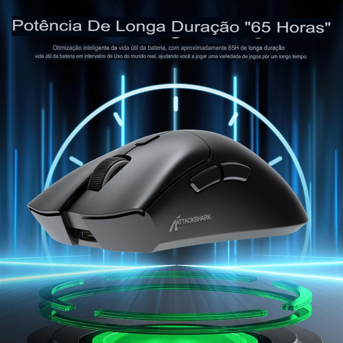 Ratón Gamer Attack Shark R1 18000 dpi Paw3311 Trimodo 1000 Hz Negro