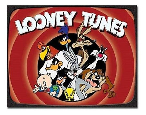 Looney Tunes Family Cartoon Cast Animated Retro Home Wa...