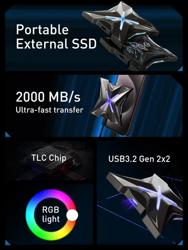 Ssd Portátil Move Speed Rx20 2 Tb Usb-c 2000 Mb/s