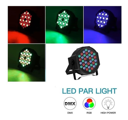 Oferta! Foco Led 36 Dmx Rgb Disco Fiesta Luces Cumpleaños