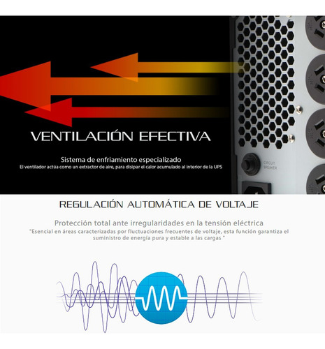 Ups Interactiva Forza Fx-2200lcd 2200va/1200w 8 Tomas ±81min