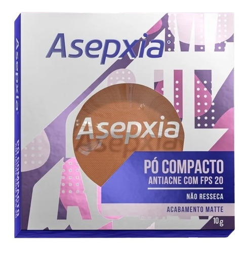 Pó Compacto Antiacne Fps 20 Marrom 10g Asepxia