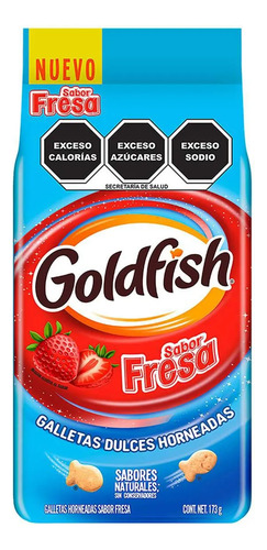 Goldfish Sabor Fresa Galletas Dulces Horneadas 173 Gr