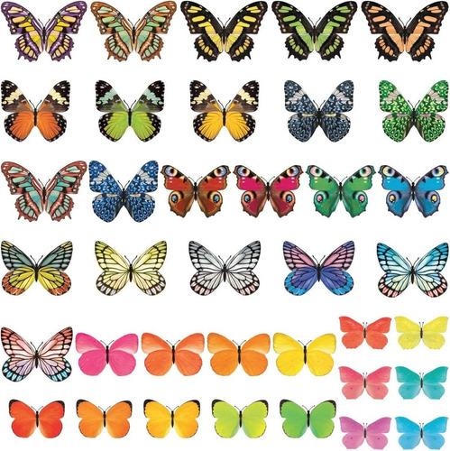 Stickers Decorativo Pared Mariposas Muticolor