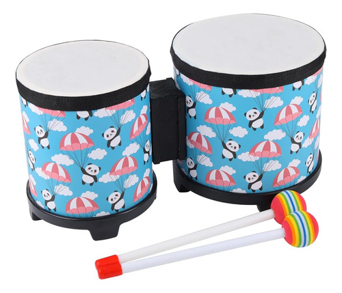 Bongo Tom Drum Floor Drum Para Niños 5-6 Montessori Percusió