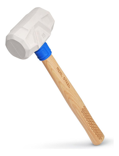Martillo De Mazo De Goma Blanco De Acero Real De 16 Onzas Co