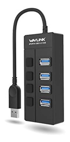 Wavlink Concentrador Usb 3.0 De 4 Puertos Con Interruptores