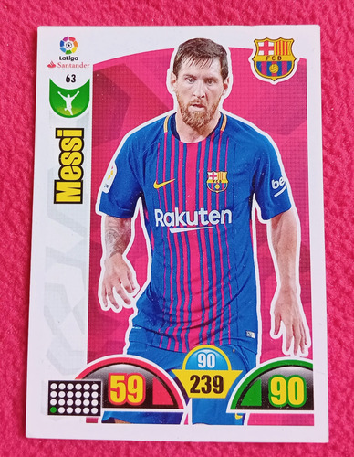 Figurita Cromo Lionel Messi Adrenalyn 2017/ 18 Lionel Messi Figurita (Usado)