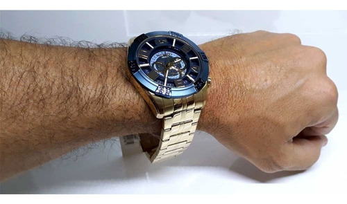 Relógio Technos Original Cronógrafo Dourado Nfe E Garantia