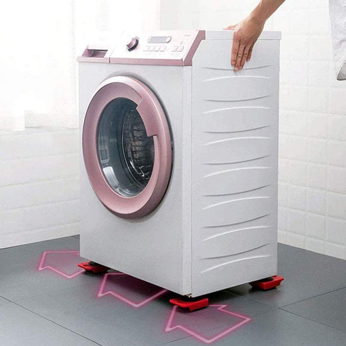 4 Bases Con Llantas Y Mini Gato Para Mover Cosas Pesadas 4 Ruedas para Mover Muebles Pesazdos, Base para Mover Muebles Pesados, Adecuado para Sofás y Refrigeradores, hasta 150 kg