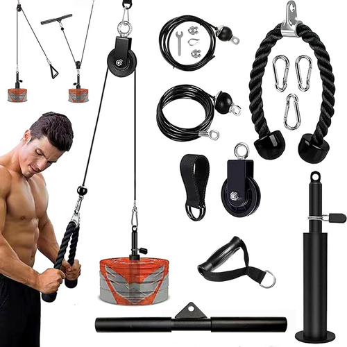 Sistema De Poleas 9 Piezas Para Gimnasio En Casa 127 Kg