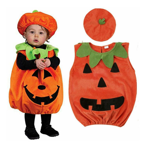 Disfraz De Calabaza Para Bebs Nios Y Nias De Halloween Con C