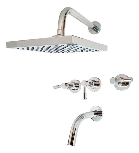 Griferia Ducha Aqualaf 4030 Aruma Lever Embutir Con Transf P