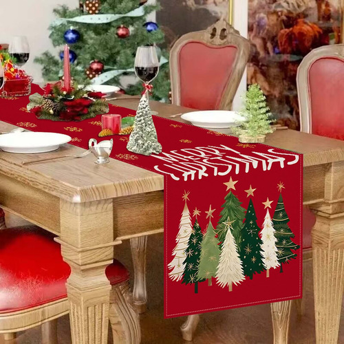 Toalha De Mesa Z, Árvore De Natal, Bandeira De Mesa Impressa