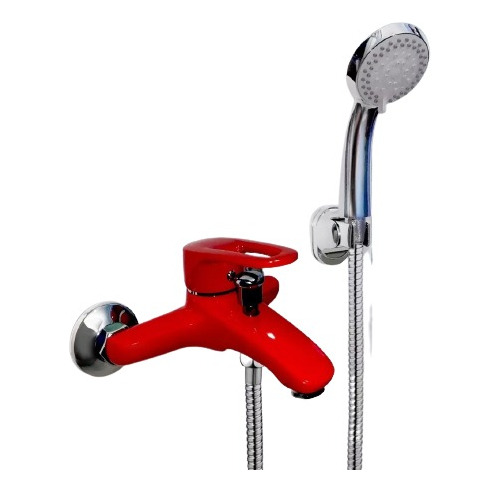 Llave Monomando Profesional Ducha Negra Roja Blanco Oferta!