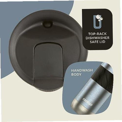 Contigo Byron Beverage|botellas De Agua, 16 Onzas, Hielo Color Dark Ice Transparent
