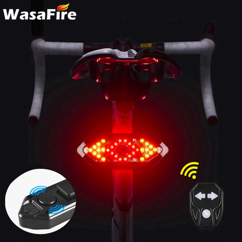 Imagem 1 de 7 de Lanterna Traseira C/ Seta De Segurança P/ Bicicleta Wasafire