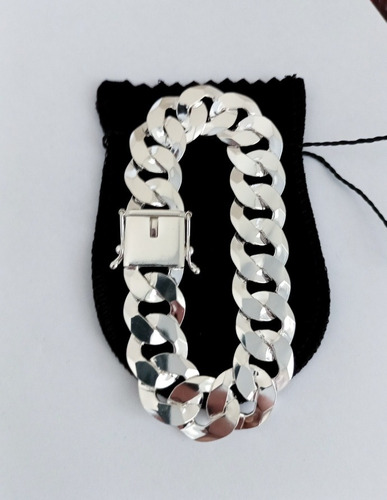 Pulseira Grumet 17mm 21cm Fecho Gaveta Prata 925+brinde