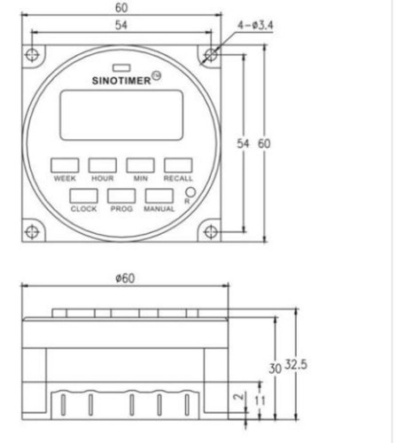 Sinotimer 220v Timer Interruptor Programable Hasta 7 Dias