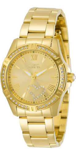 Reloj Invicta Mujer Angel Dorado Acero Inoxidable