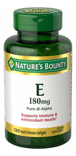 Vitamina E 180mg Natures Bounty X 120 Cap