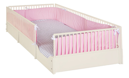 Cama Cuna Para Bebe De Madera En 7 Colores Mate Individual Color Beige