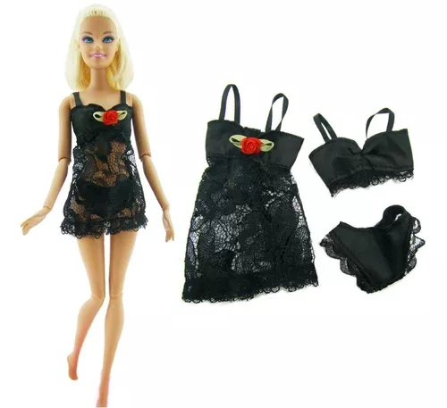 1 - Lingerie Baby Doll Pijama Roupinha Dormir Boneca Barbie