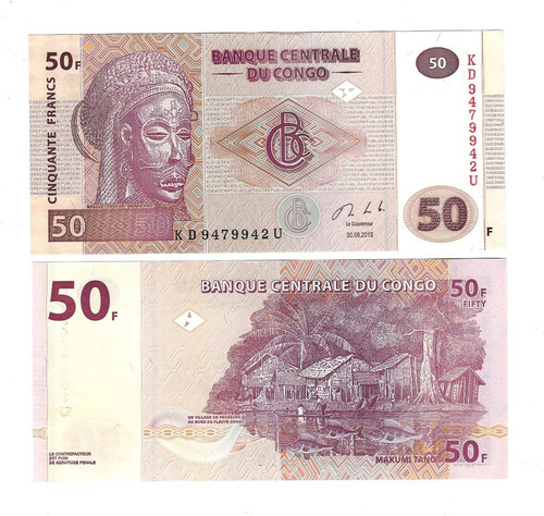 Congo - Billete 50 Francos - Unc