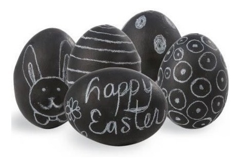Kit Para Pintar Con Gises De Colores Huevos Negros Pascua Im Negro